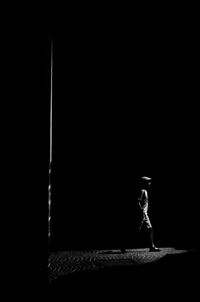 Man In Dramatic Light by Antonio Grambone — canvas wall art