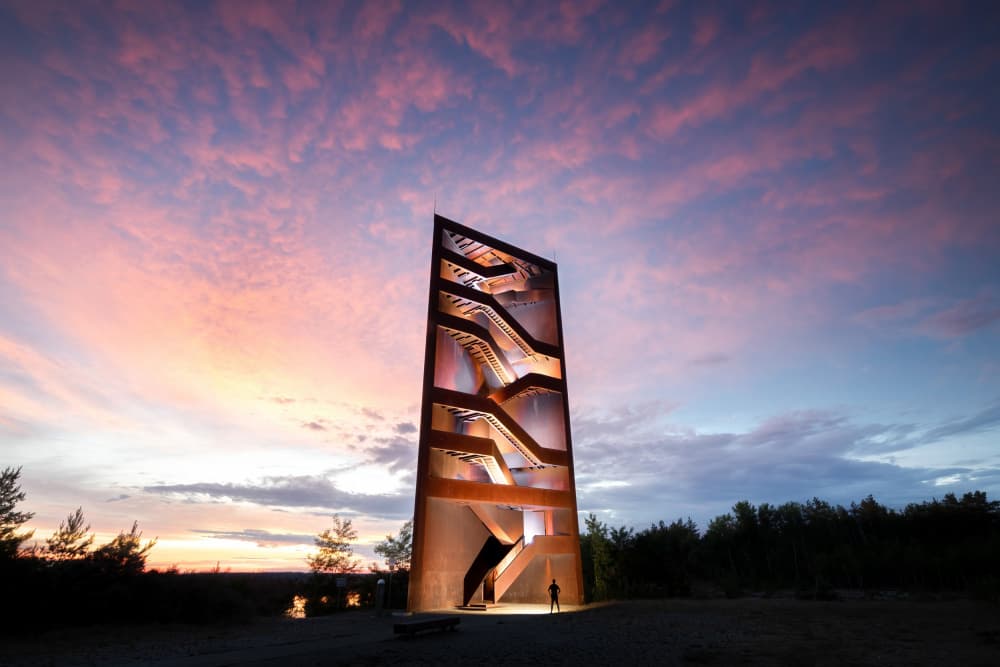Dramatic Tower Sunset by Christoph Schaarschmidt — canvas wall art