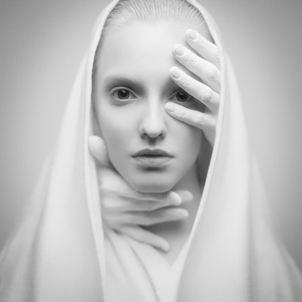 Ethereal Woman Gentle Hands by Yuri Shevchenko — canvas wall art