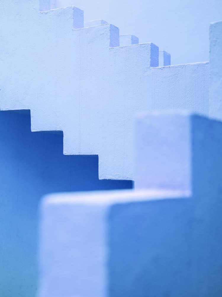 Muralla Roja in blue by Raisa Zwart — canvas wall art