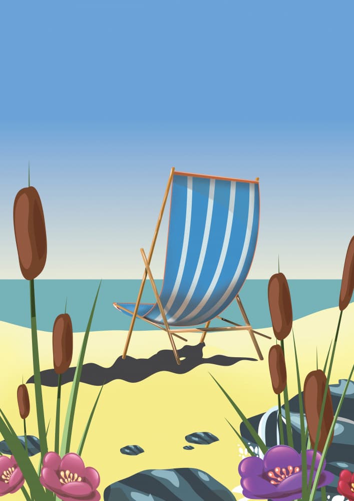Seaside Deck Chair by Nicholas — canvas wall art