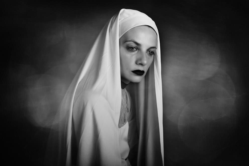 Melancholy Veiled Woman by Alexandra Fira — canvas wall art