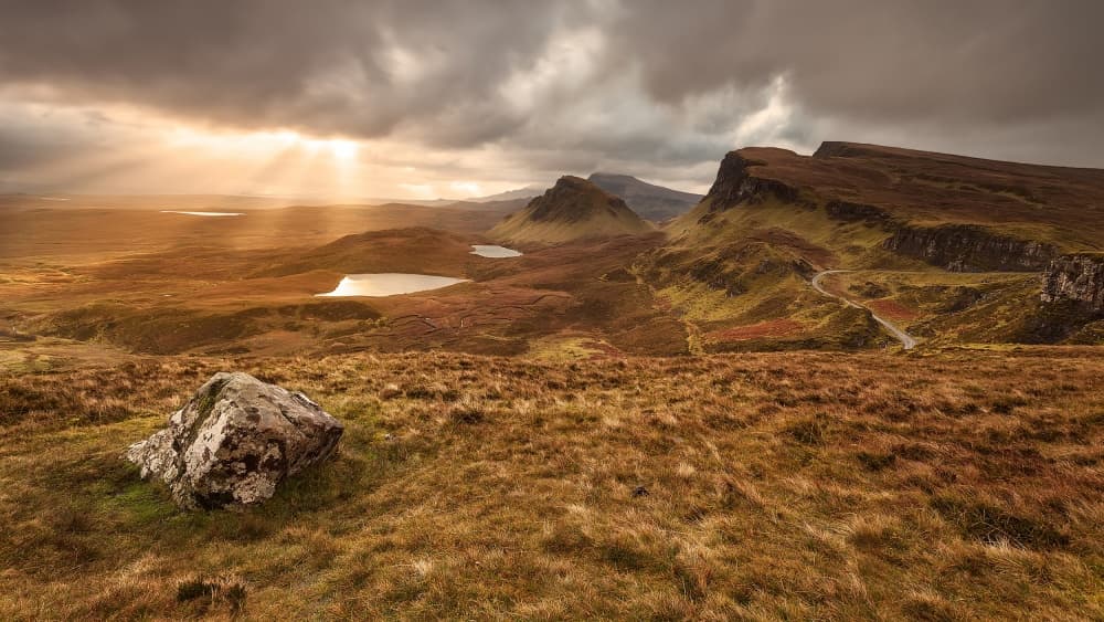 Dramatic Highland Sunrays by Antonio Carrillo Lopez — canvas wall art