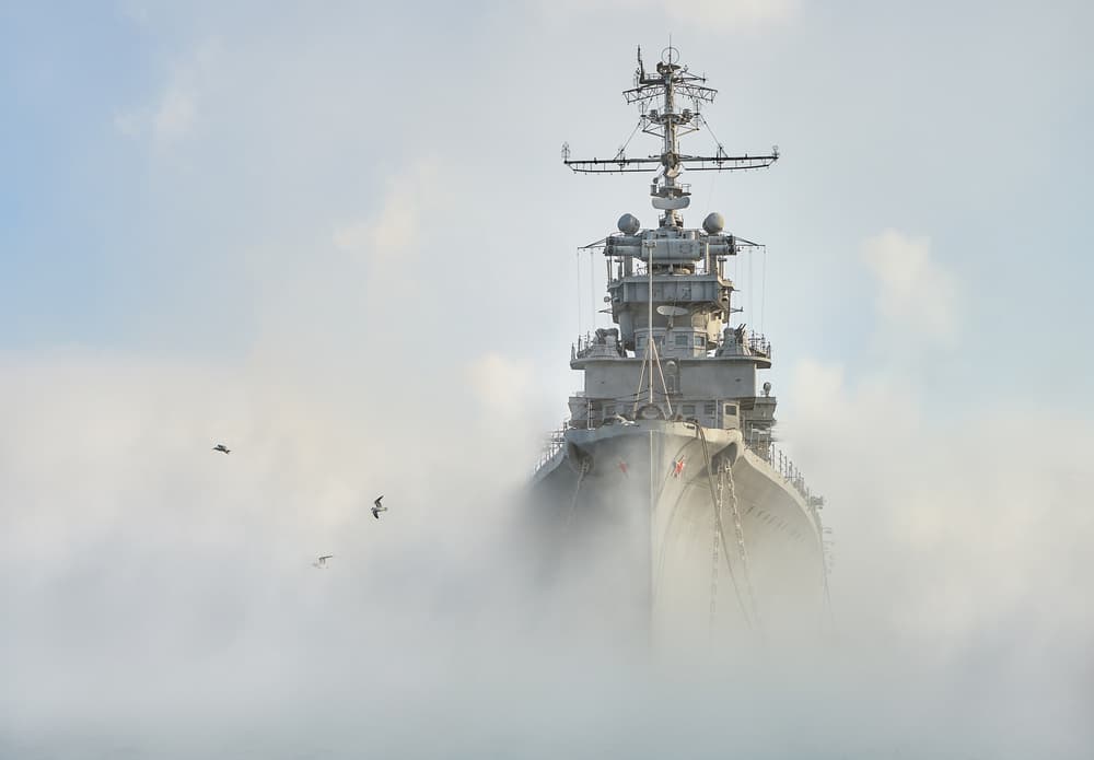 Majestic Ship in Fog by Dmitry Nesvetaylov — canvas wall art