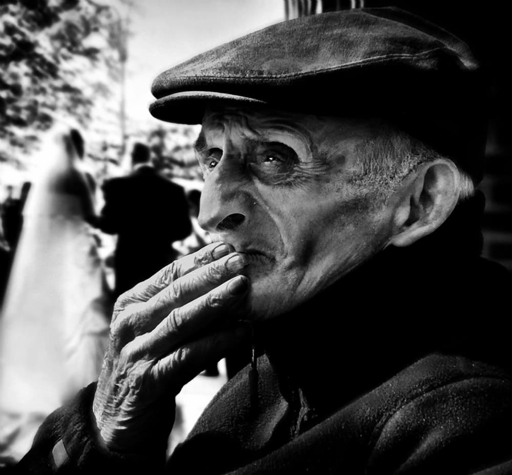 Old Man's Reflection by Piet Flour — canvas wall art
