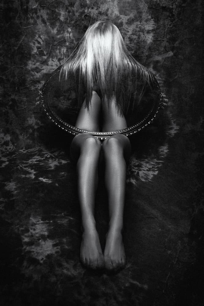 Mysterious Blonde Long Hair by Ruslan Bolgov — canvas wall art