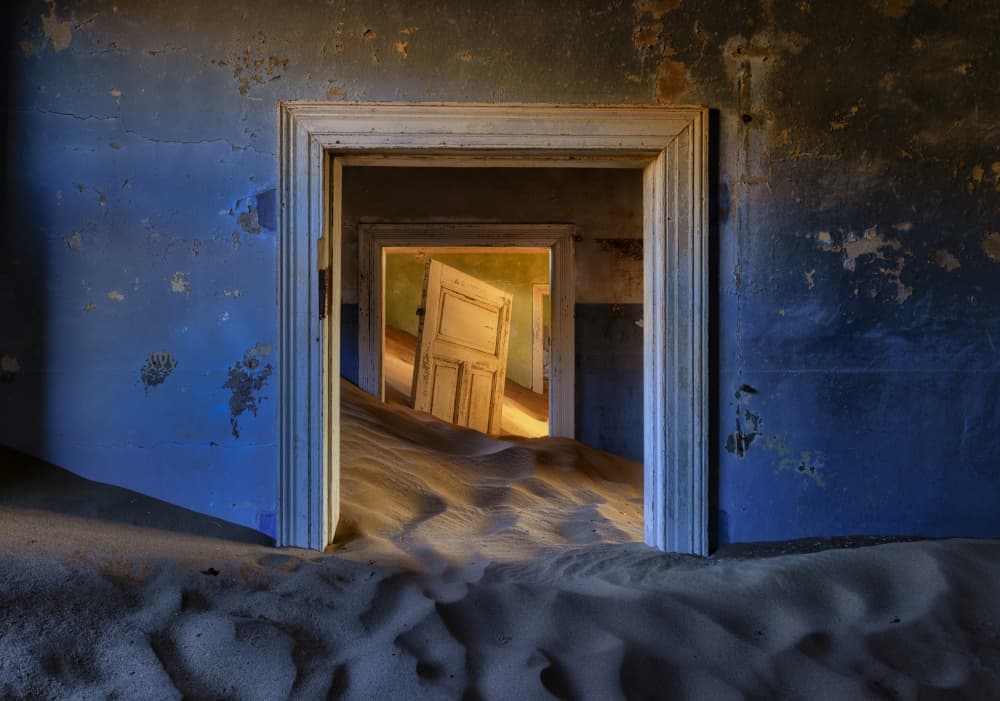 Abandoned Desert Doorways by Michael Zheng — canvas wall art