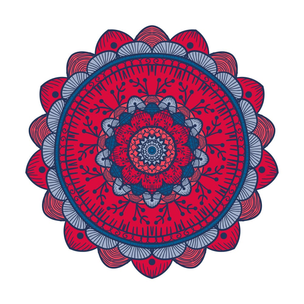 Vibrant Mandala Bloom by Marika Barsrsind — canvas wall art