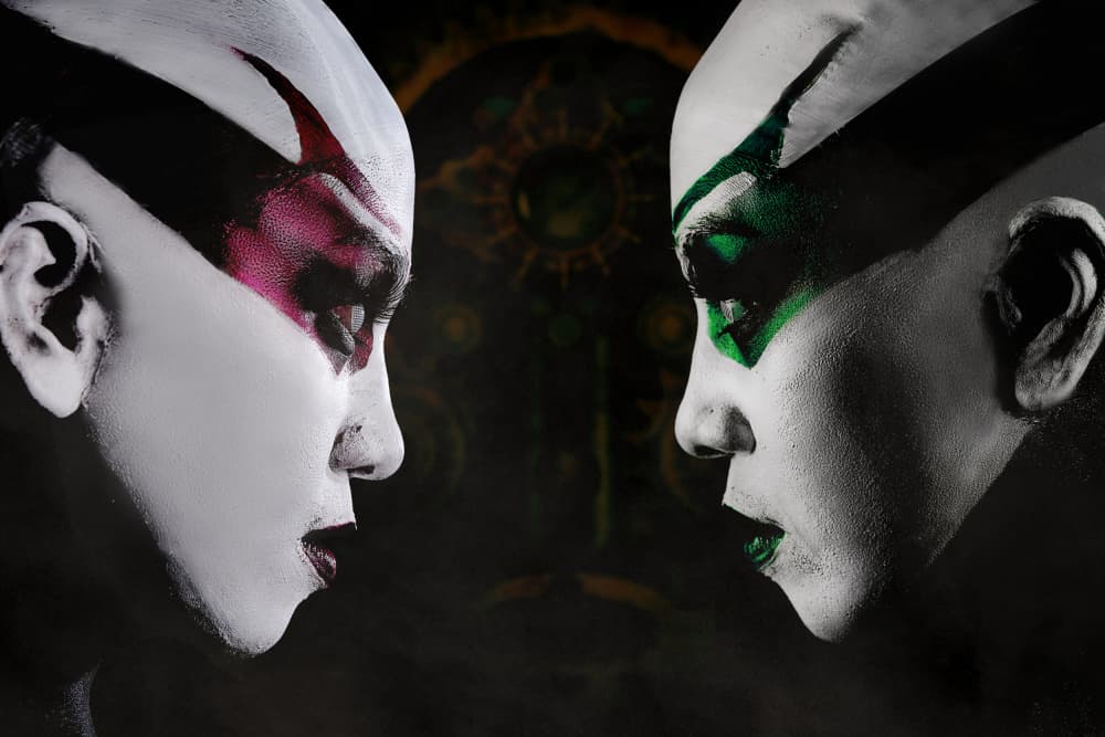 Bold Painted Faces by Srikanth Gumma — canvas wall art