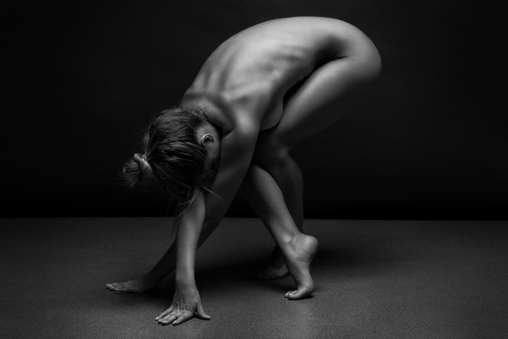 Nude Figure Bending by Anton Belovodchenko — canvas wall art