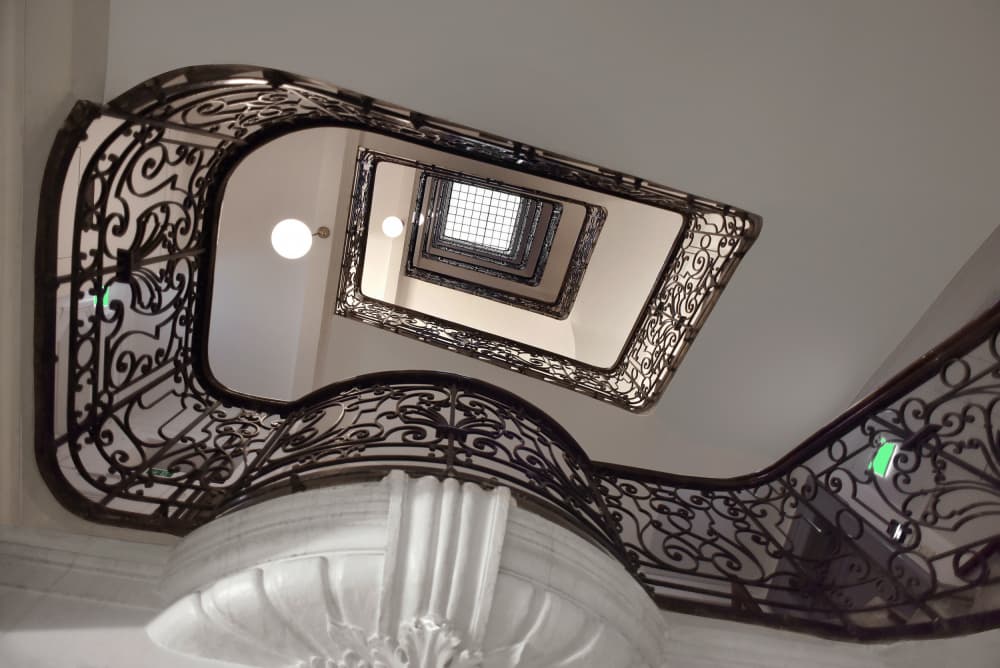 Ornate Spiral Staircase by Jorge Pimenta — canvas wall art