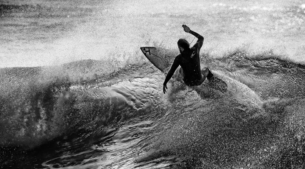 Dynamic Surfing Action by Eyal Bussiba — canvas wall art