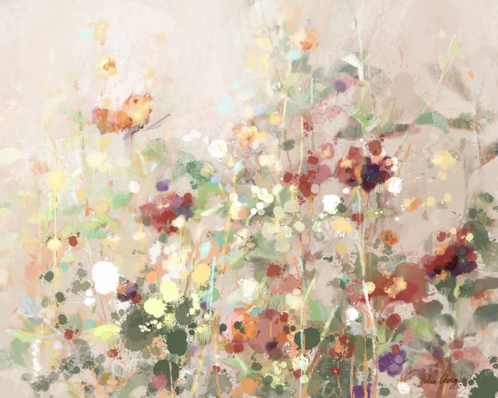 Painted Wildflower Meadow by Julia Cheney — canvas wall art