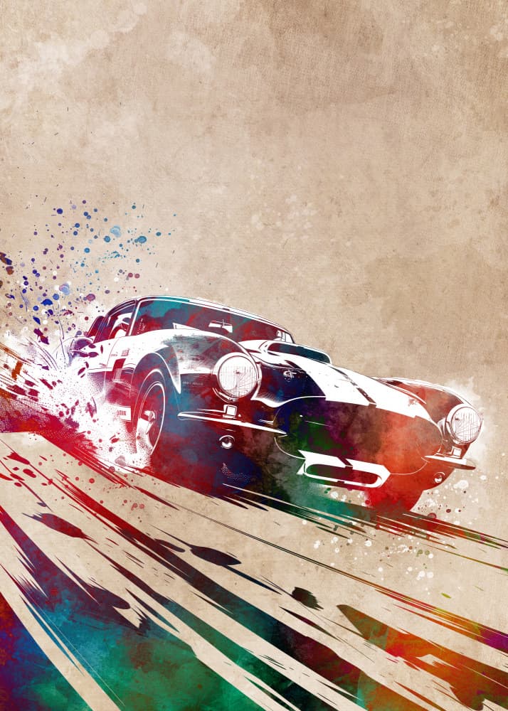 Vibrant Racing Sports Car by Justyna Jaszke — canvas wall art