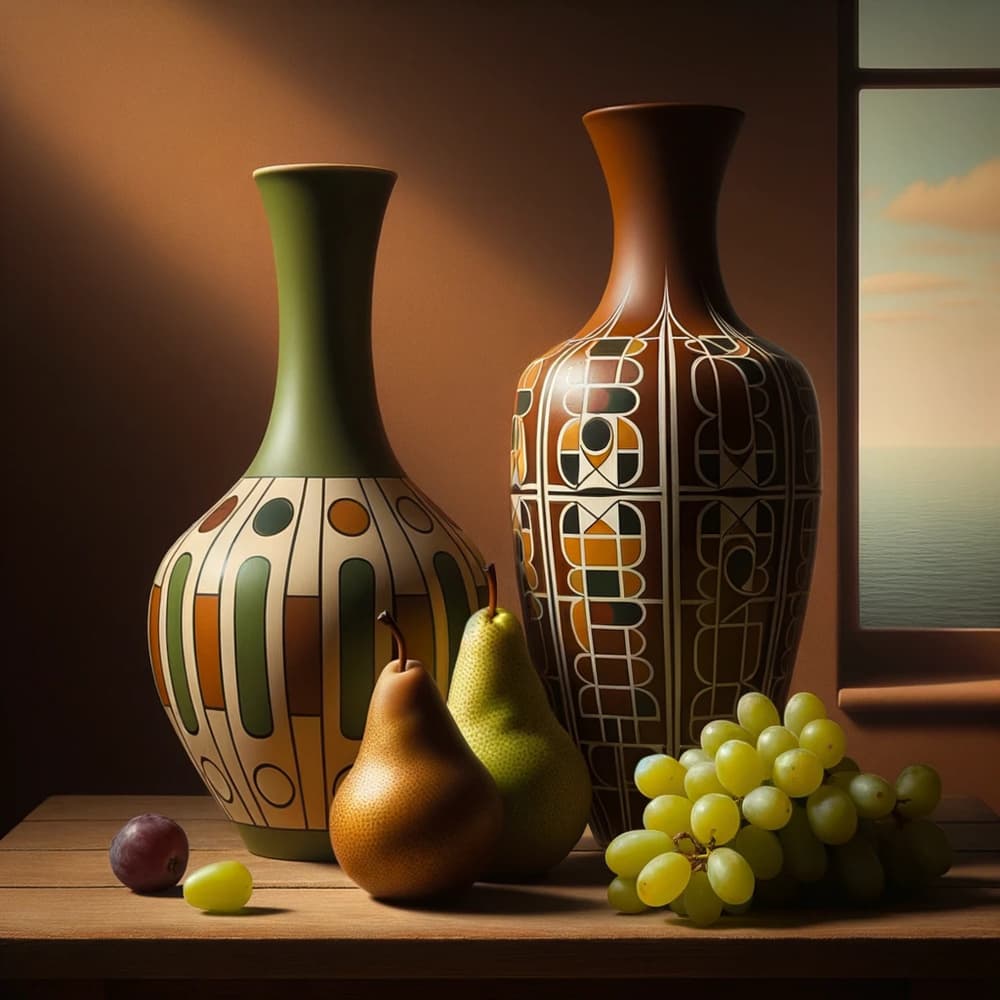 Modern Vases Still Life by David Galan — canvas wall art