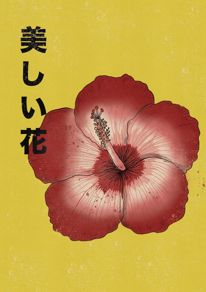 Japanese Hibiscus Flower by Nicholas — canvas wall art