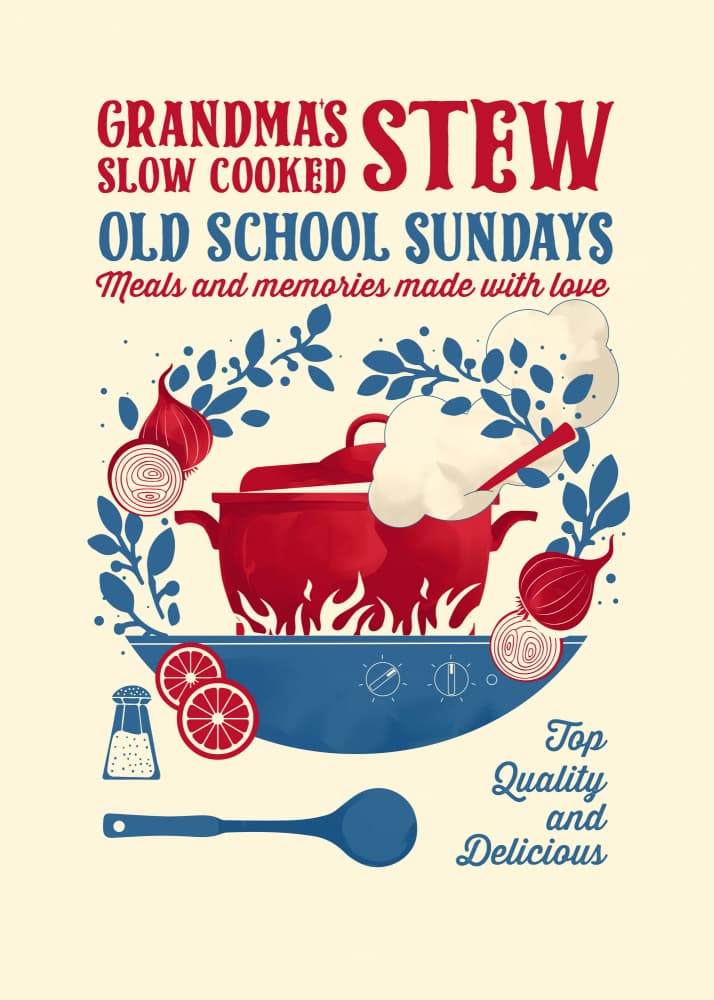 Grandma's Slow Cooked Stew by Dion Gem — canvas wall art