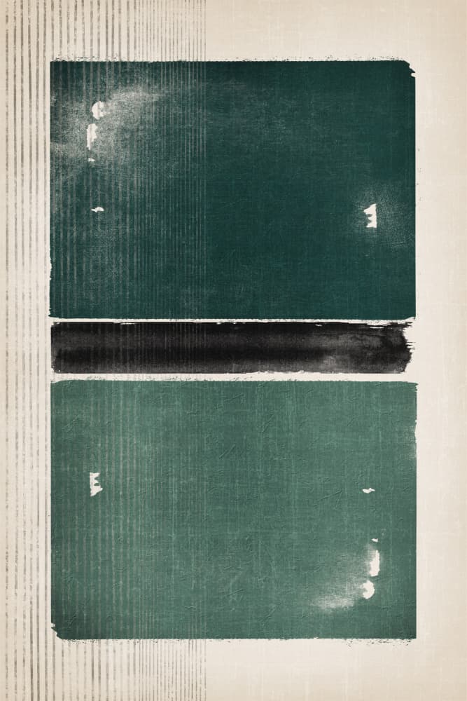 Emerald Green Stripe Abstract by Ema Paraschiv — canvas wall art