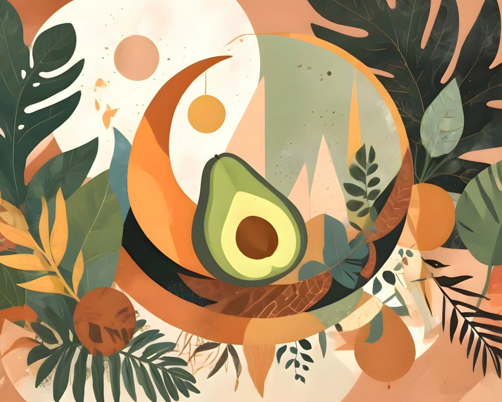 Bohemian Avocado Dream by Uma Gokhale — canvas wall art