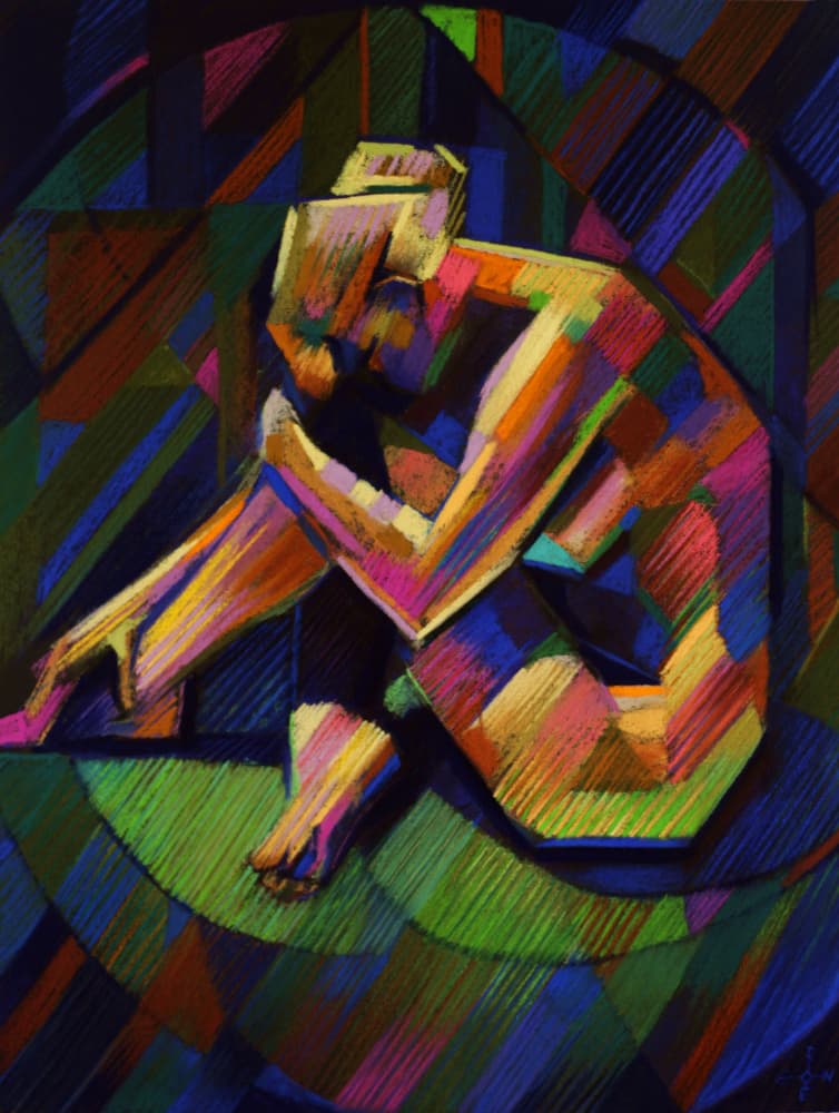 Pensive Geometric Figure by Corné Akkers — canvas wall art