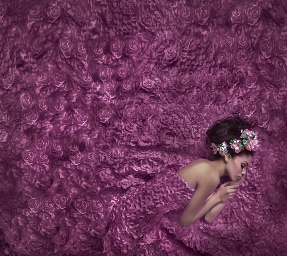 Dreaming In Purple Roses by hardibudi — canvas wall art