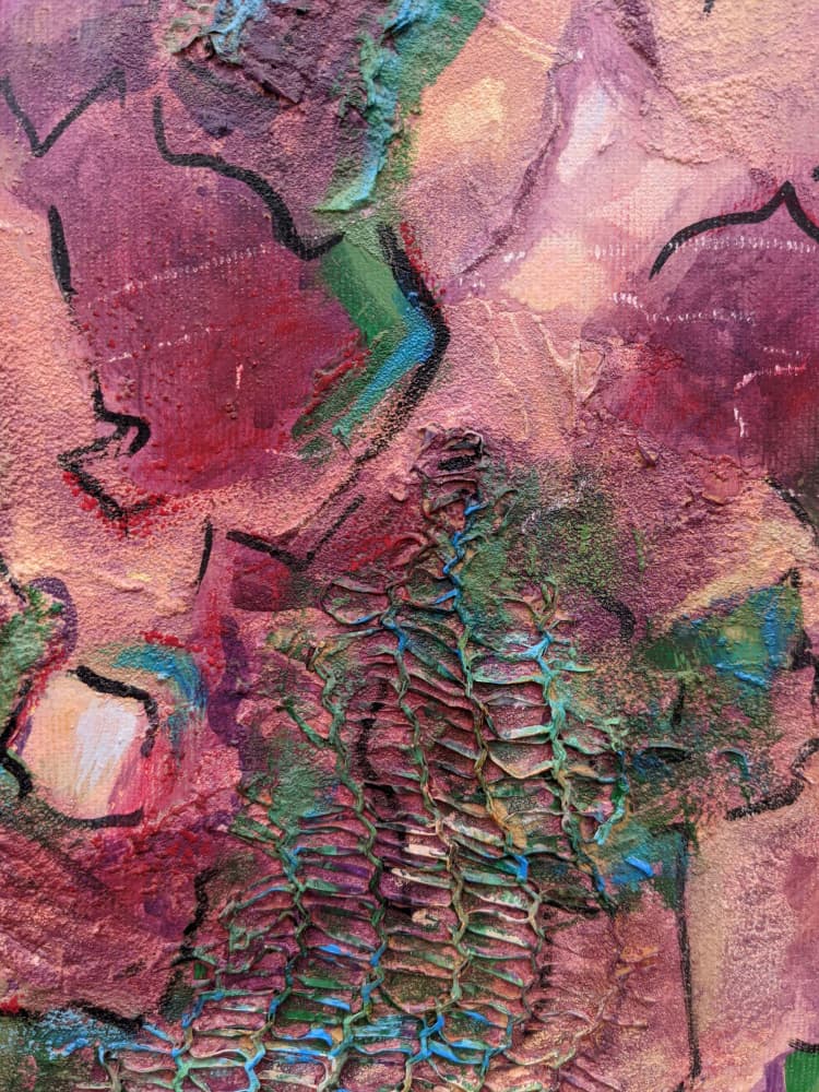 Vibrant Textured Abstract by Lena Kolambet — canvas wall art