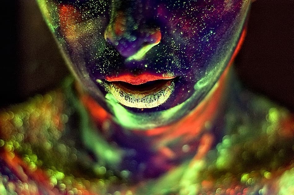 Vibrant Neon Portrait by Dogan Kokdemir — canvas wall art