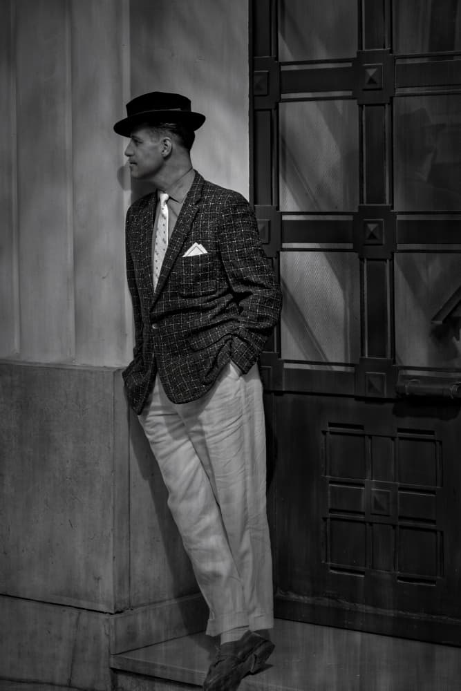 Dapper Man Leaning by Isabelle DUPONT — canvas wall art