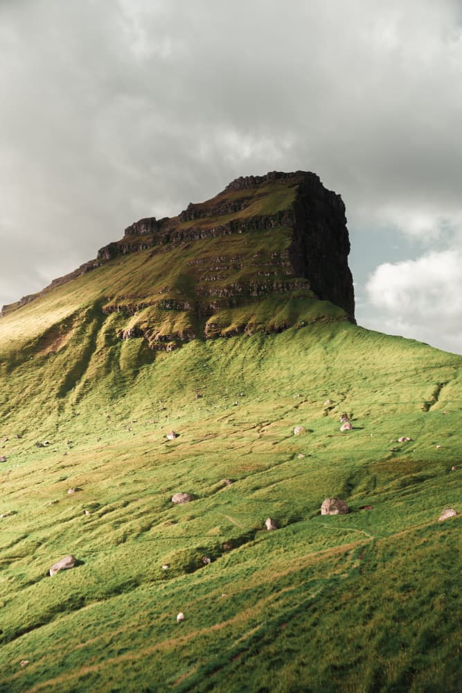 Dramatic Green Mountain by Theodor Gerhamn — canvas wall art