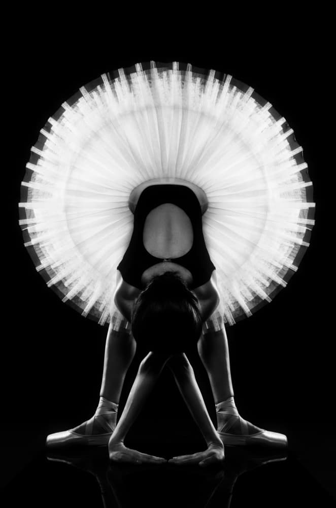 Dramatic Ballet Silhouette by Milen Dobrev — canvas wall art