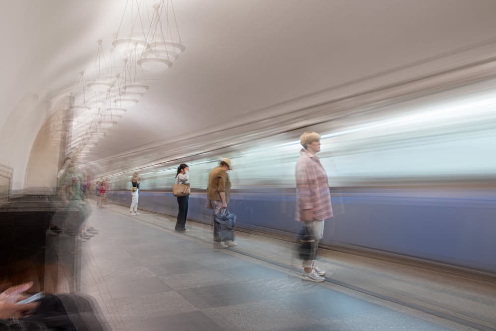 Subway Motion Blur by Igor Kopcev — canvas wall art