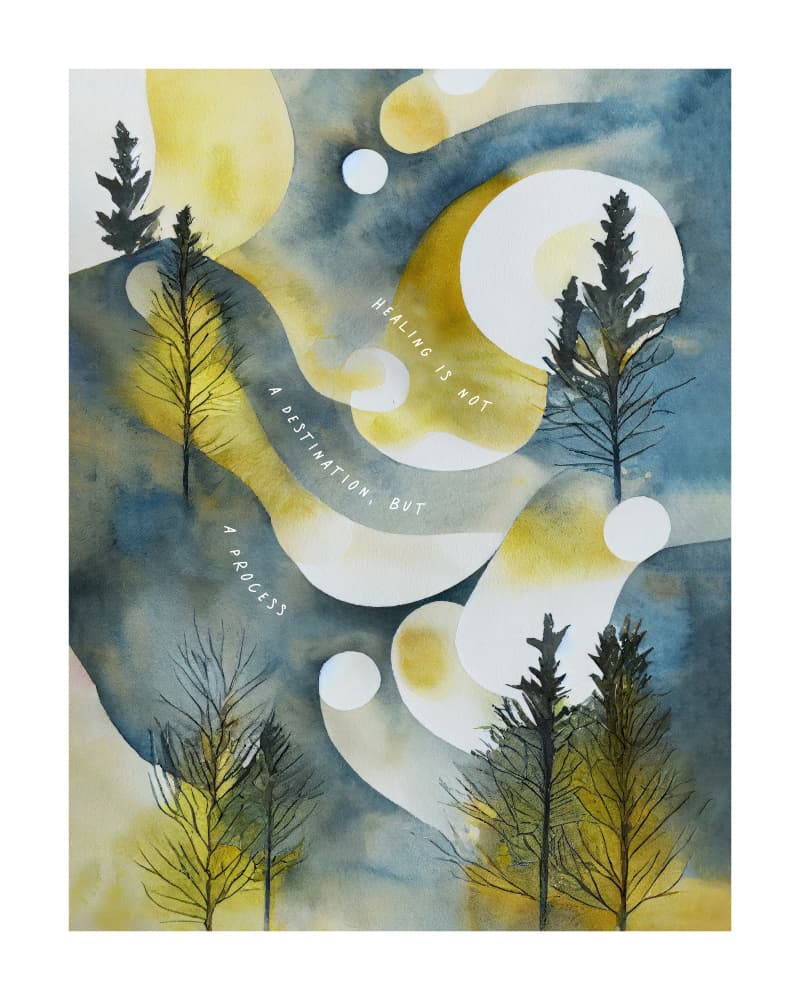 Abstract Healing Landscape by KsanaKalpa — canvas wall art