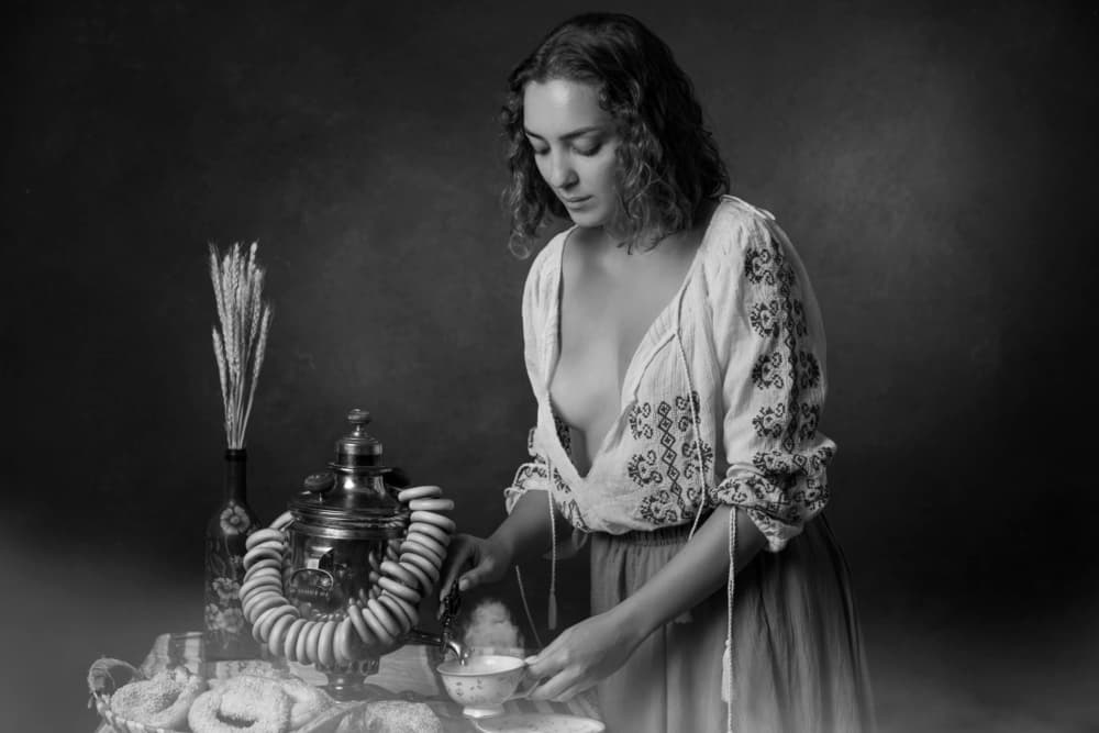 Traditional Tea Service by AYMAN KHRBAWE — canvas wall art