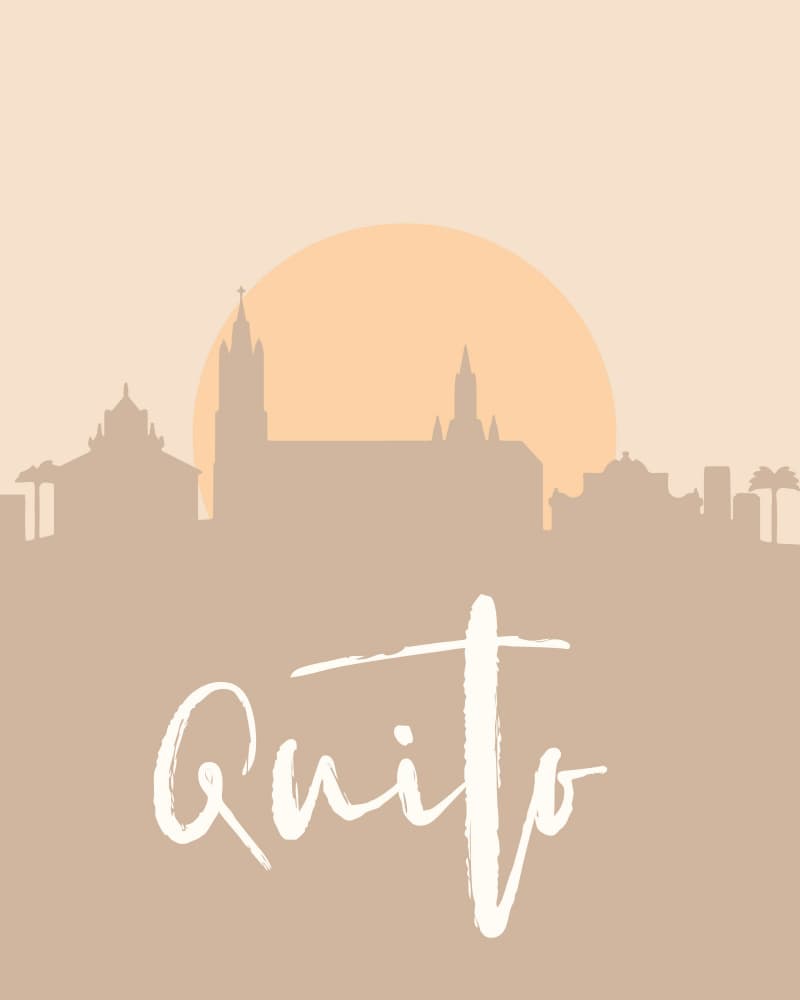 Quito Sunset Silhouette by Emiliano Deificus — canvas wall art