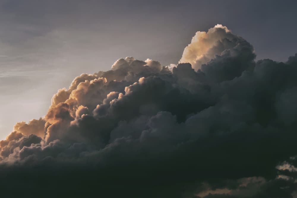Dramatic Golden Clouds by Tim Mossholder — canvas wall art