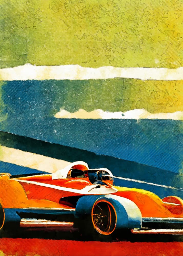 Dynamic Race Car Speed by Justyna Jaszke — canvas wall art