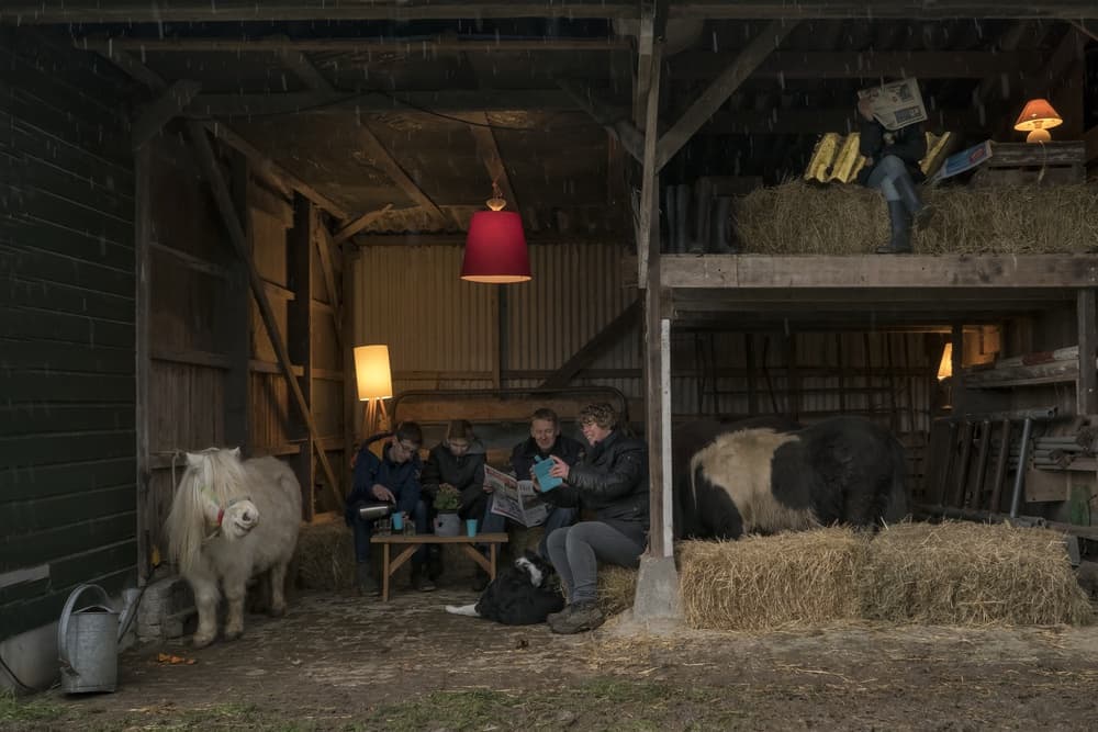 Cozy Barn Life by Gert van den Bosch — canvas wall art