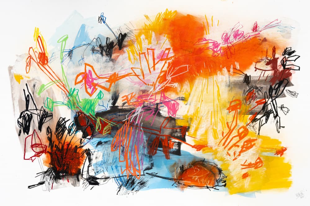 Modern Vibrant Florals by Mette Rix — canvas wall art