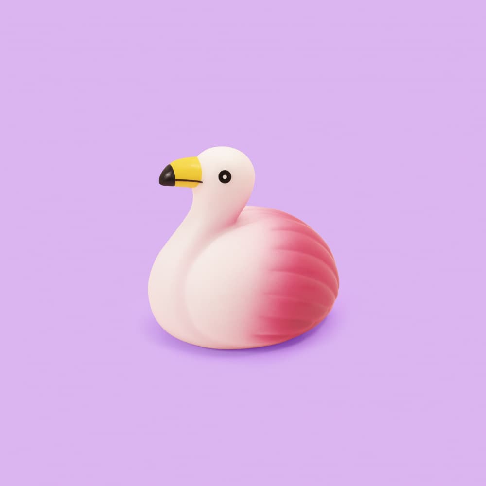 Gentle Pink Flamingo by Julia Ramiro — canvas wall art