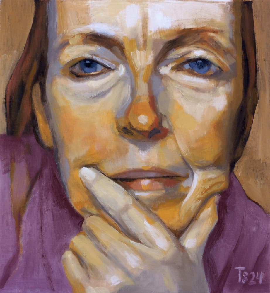 Woman Deep in Thought by Tore Bahnson — canvas wall art