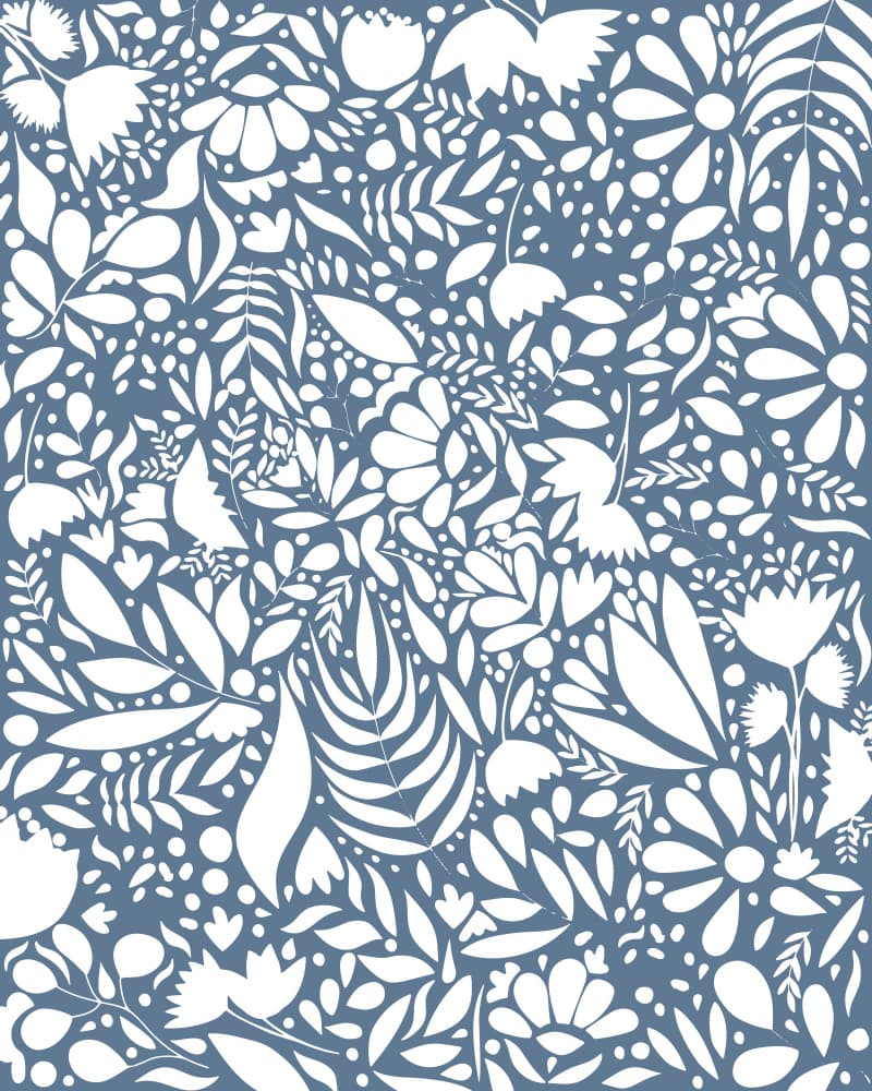 Blue Botanical Bloom by Sarah Manovski — canvas wall art