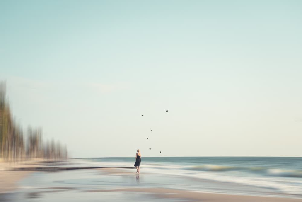 Seaside Solitude by Cindy Liu — canvas wall art