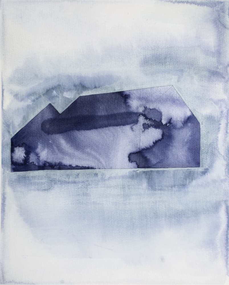 Indigo Mountain Landscape by Joshua Hoskins — canvas wall art