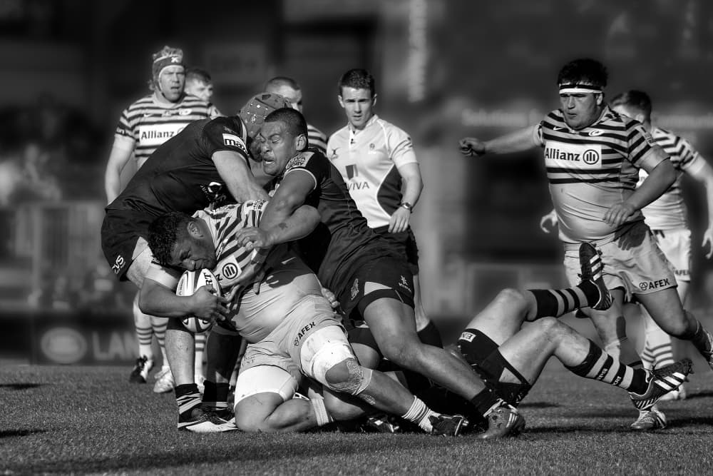 Intense Rugby Play by Peter Sticza — canvas wall art