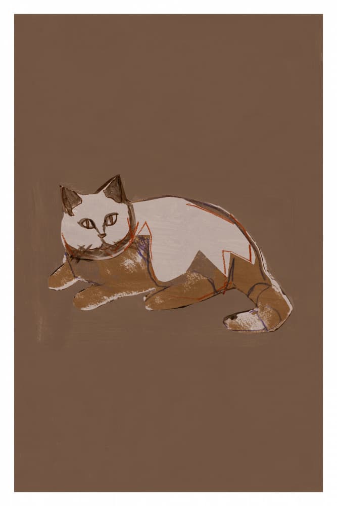 Modern Stylized Cat by cartissi — canvas wall art