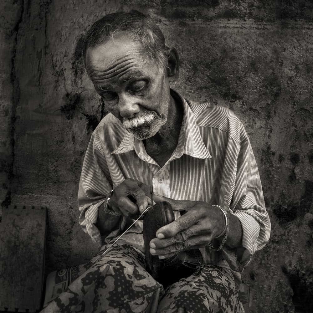 Old Hands Working by Jan Donckers — canvas wall art