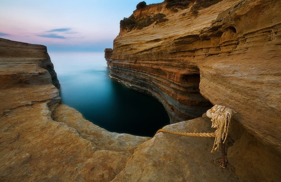 Twilight Sea Cliffs by Krzysztof Browko — canvas wall art