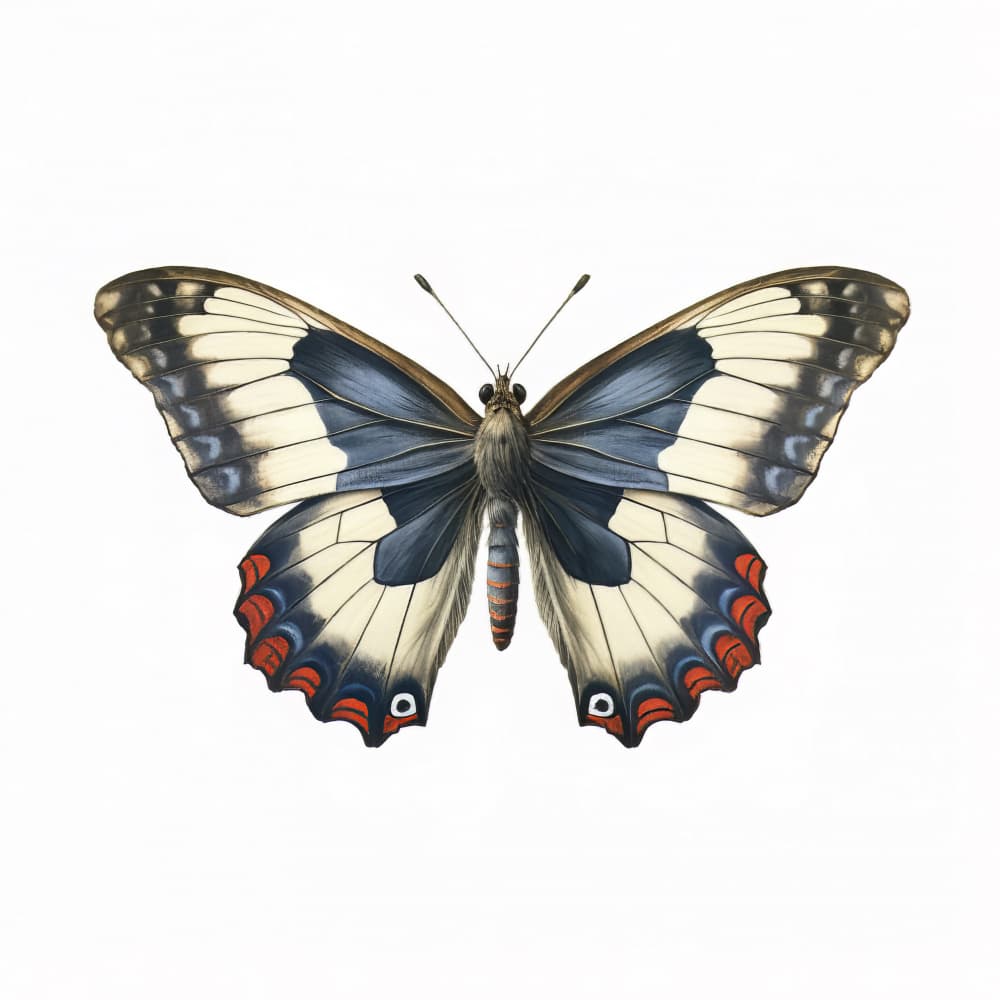 Elegant Blue Butterfly by Bilge Paksoylu — canvas wall art