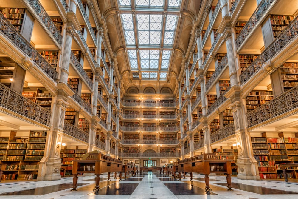 Grand Library Hall by Andrea Izzotti — canvas wall art