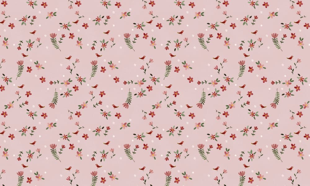 Pink Blossom Birds by Abigail Morales — canvas wall art